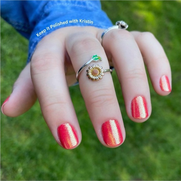 Color Street: Heat Wave | Orange Red Gold Summer Beach Shimmer Bright Tropical - Picture 2 of 16